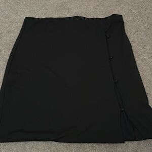 Princess Polly Button side, Black Skirt